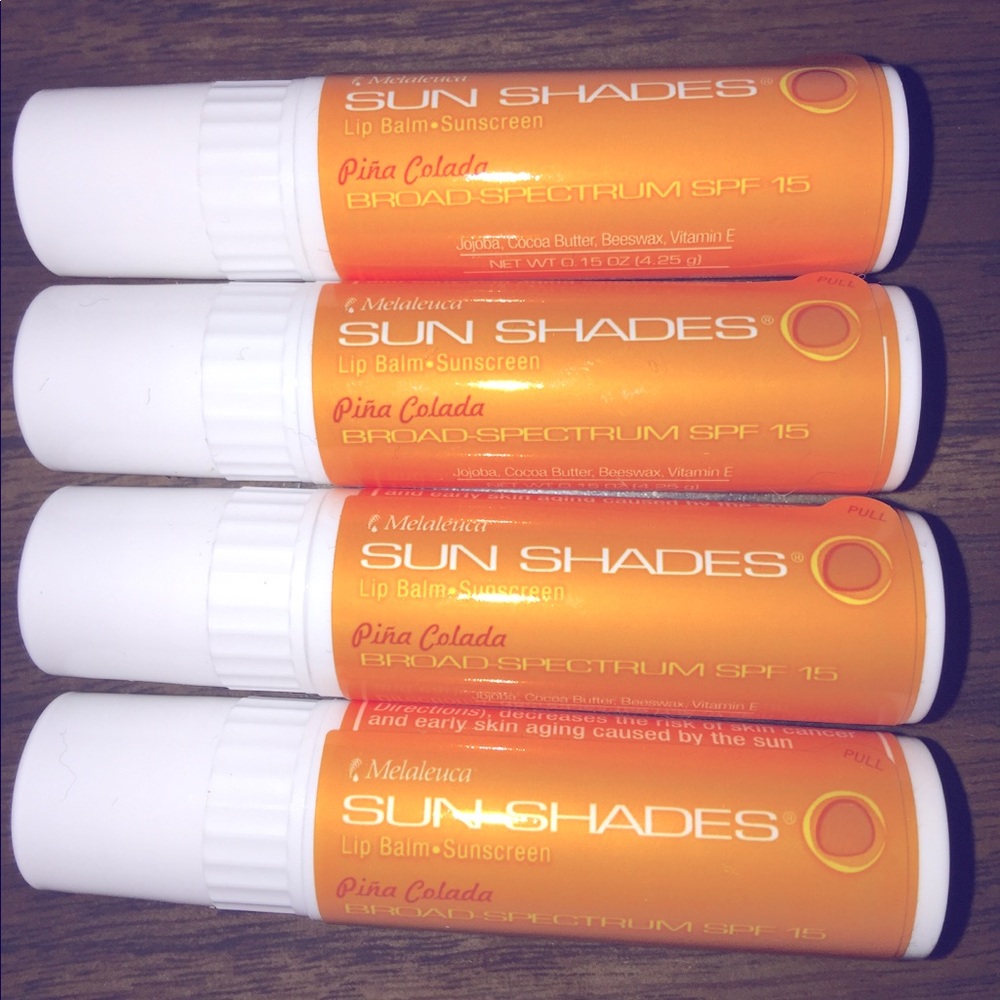 4 x Melaleuca PINA COLADA Lip Balm SPF 15
